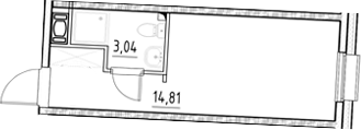 Планировка — Нигилист, Студия, 18 м²