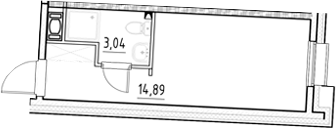 Планировка — Нигилист, Студия, 18 м²