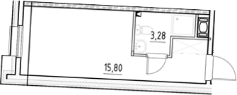 Планировка — Нигилист, Студия, 19 м²