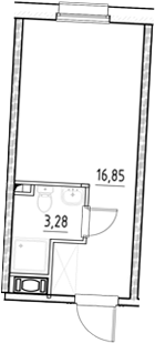 Планировка — Нигилист, Студия, 20 м²