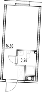 Планировка — Нигилист, Студия, 20 м²