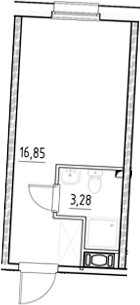 Планировка — Нигилист, Студия, 20 м²