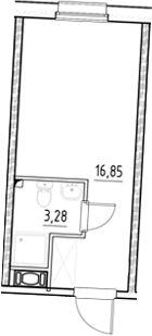 Планировка — Нигилист, Студия, 20 м²