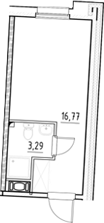 Планировка — Нигилист, Студия, 20 м²