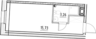Планировка — Нигилист, Студия, 19 м²