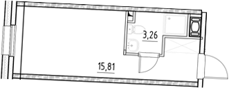 Планировка — Нигилист, Студия, 19 м²