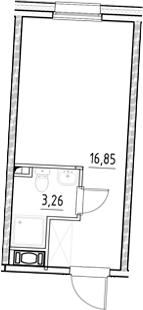 Планировка — Нигилист, Студия, 20 м²