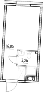 Планировка — Нигилист, Студия, 20 м²