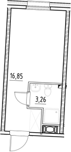 Планировка — Нигилист, Студия, 20 м²