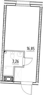 Планировка — Нигилист, Студия, 20 м²