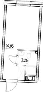 Планировка — Нигилист, Студия, 20 м²