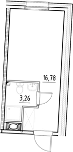 Планировка — Нигилист, Студия, 20 м²