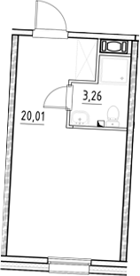 Планировка — Нигилист, Студия, 23 м²