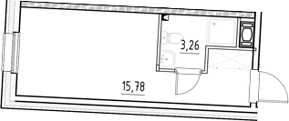 Планировка — Нигилист, Студия, 19 м²