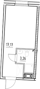 Планировка — Нигилист, Студия, 20 м²