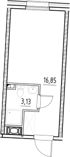 Планировка — Нигилист, Студия, 20 м²