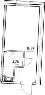 Планировка — Нигилист, Студия, 20 м²