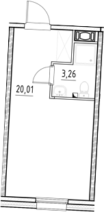 Планировка — Нигилист, Студия, 23 м²