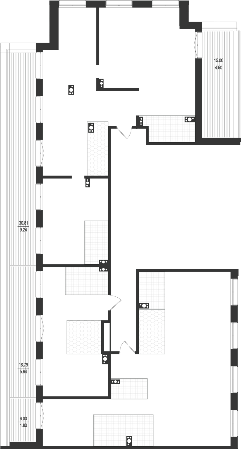 Планировка — Остров Первых, 1-комн., 266 м²