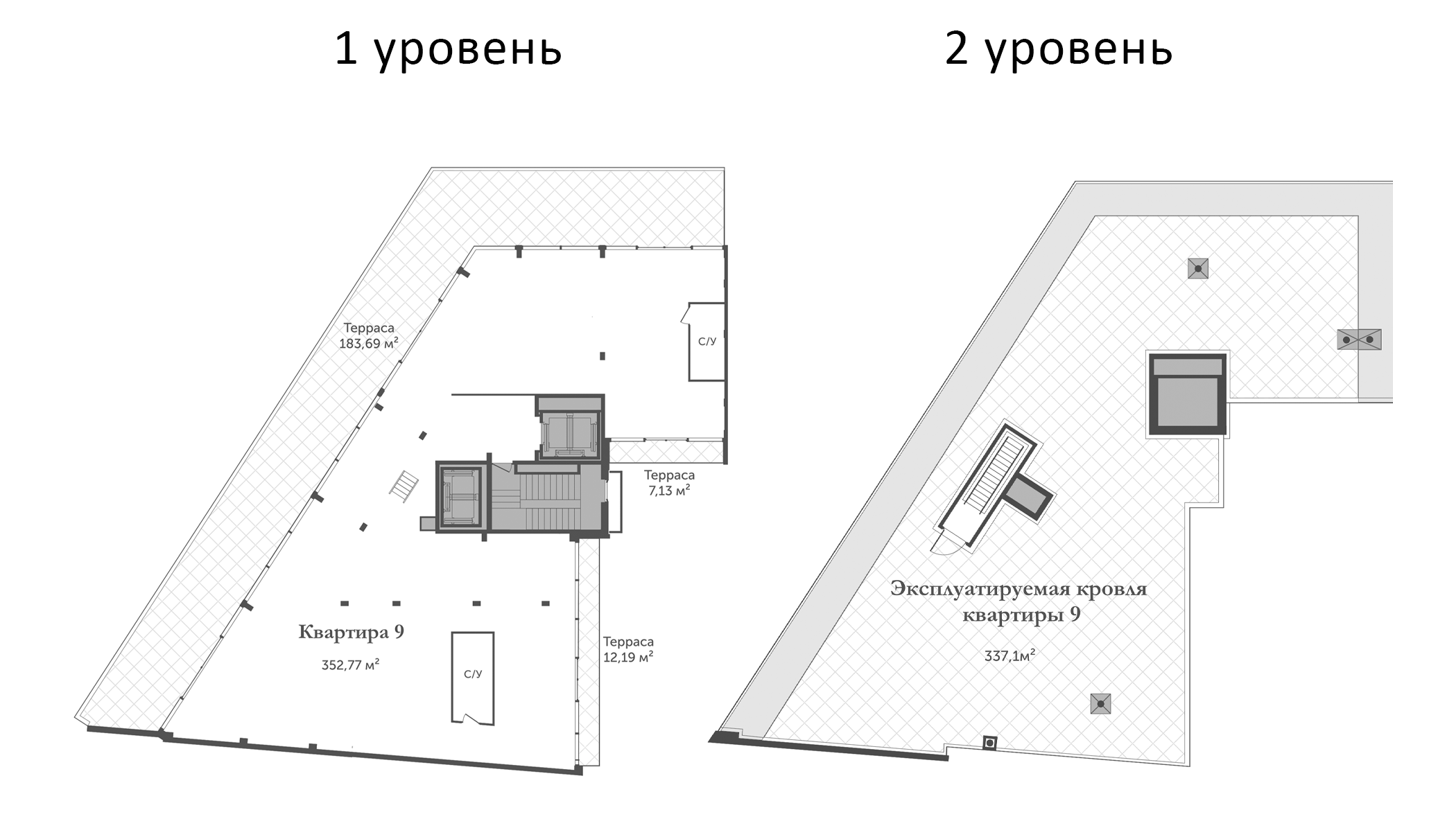 Планировка — Аструм, 1-комн., 353 м²
