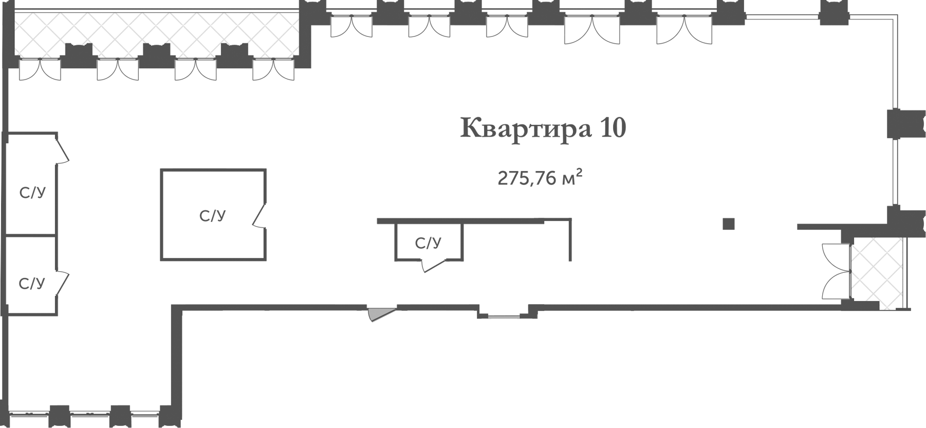 Планировка — Аструм, 1-комн., 276 м²