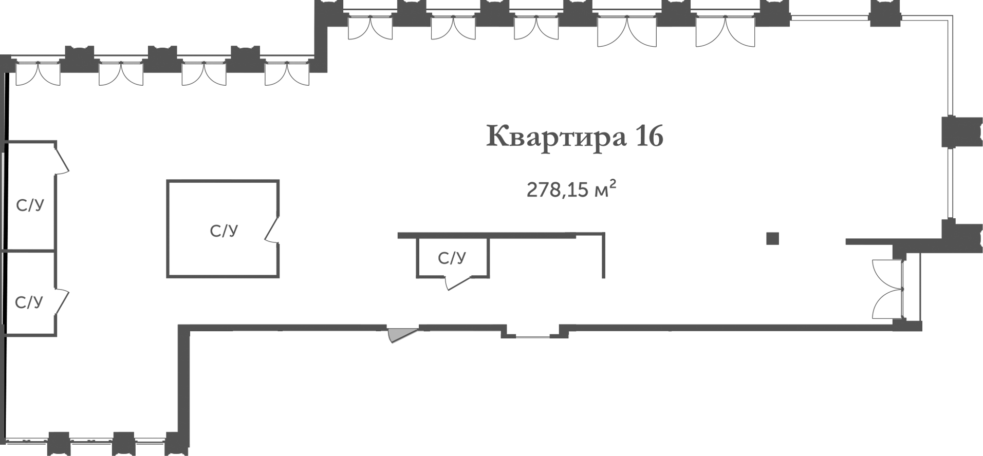 Планировка — Аструм, 1-комн., 278 м²