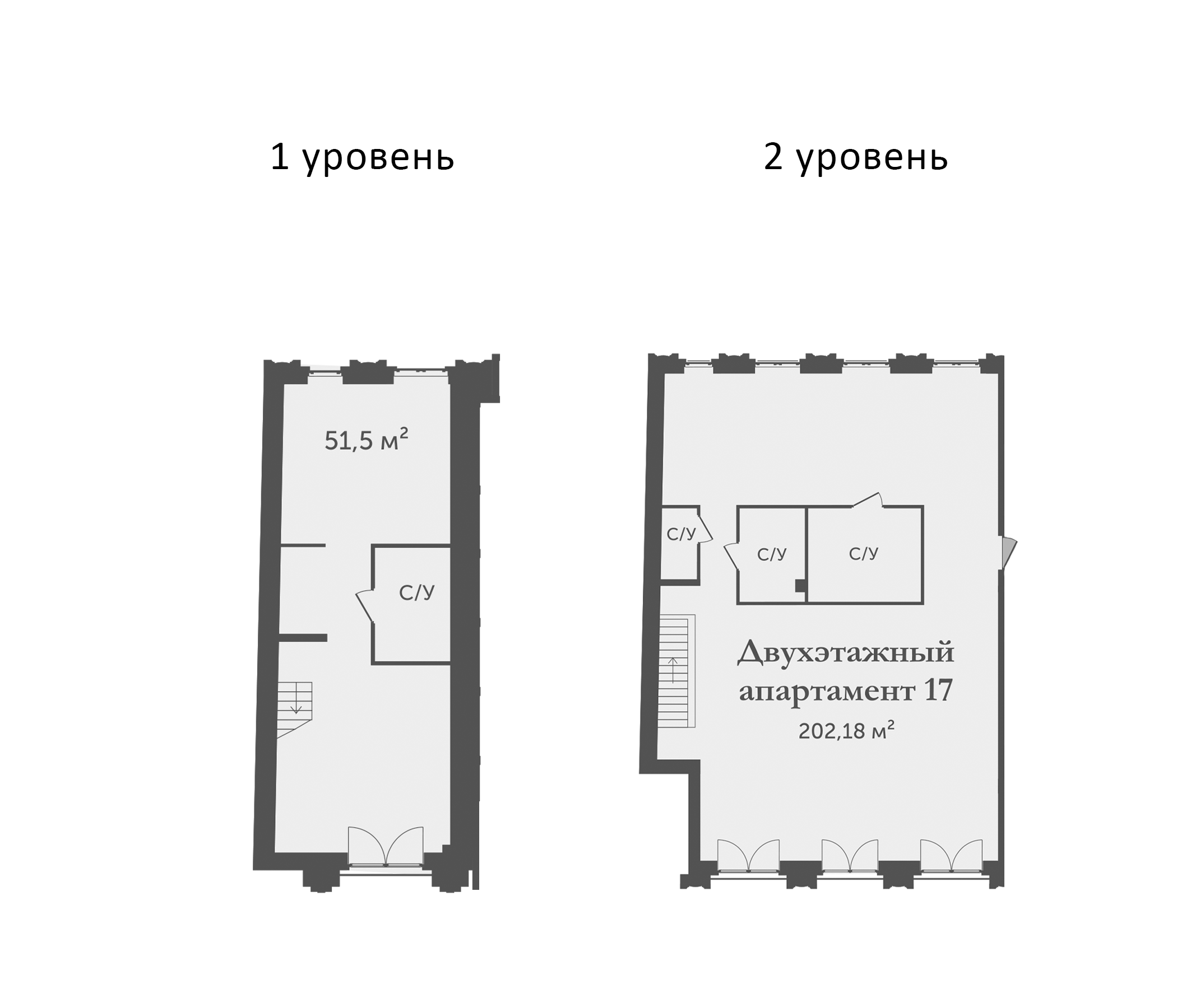 Планировка — Аструм, 1-комн., 202 м²