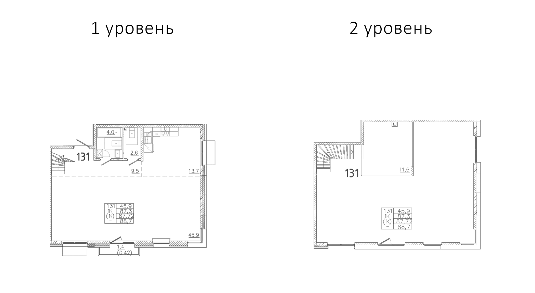 Планировка — Лисино, 1-комн., 76 м²