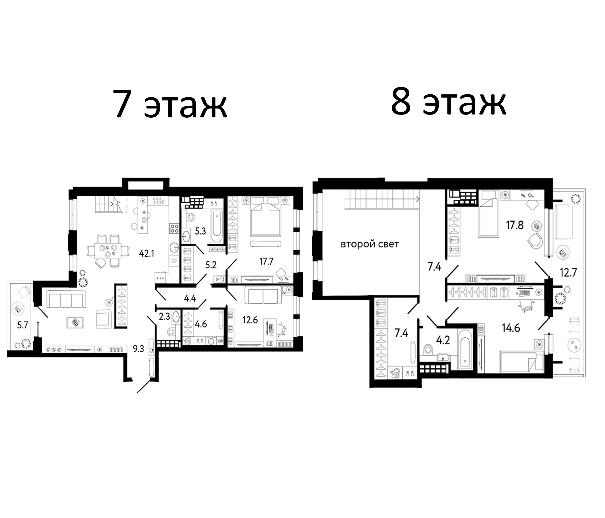 Планировка — Коллекционер, 5-комн., 155 м²