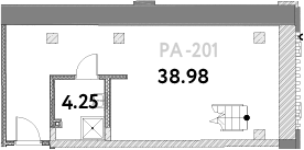 Планировка — МОСКО, 1-комн., 55 м²