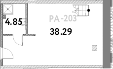 Планировка — МОСКО, 1-комн., 59 м²