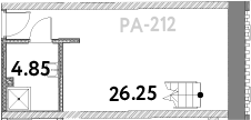Планировка — МОСКО, 1-комн., 44 м²