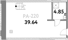 Планировка — МОСКО, 1-комн., 60 м²