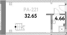 Планировка — МОСКО, 1-комн., 49 м²