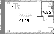 Планировка — МОСКО, 1-комн., 61 м²