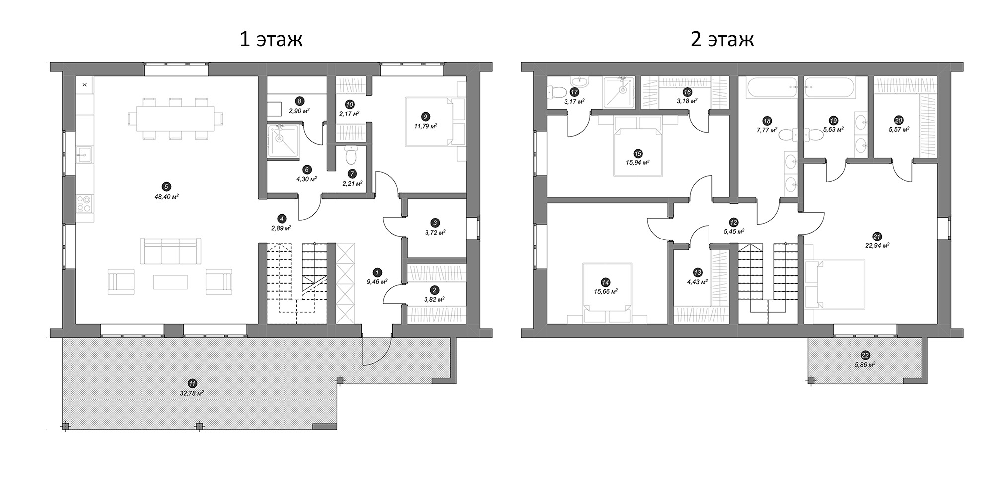 Планировка — Waterline, 4-комн., 213 м²