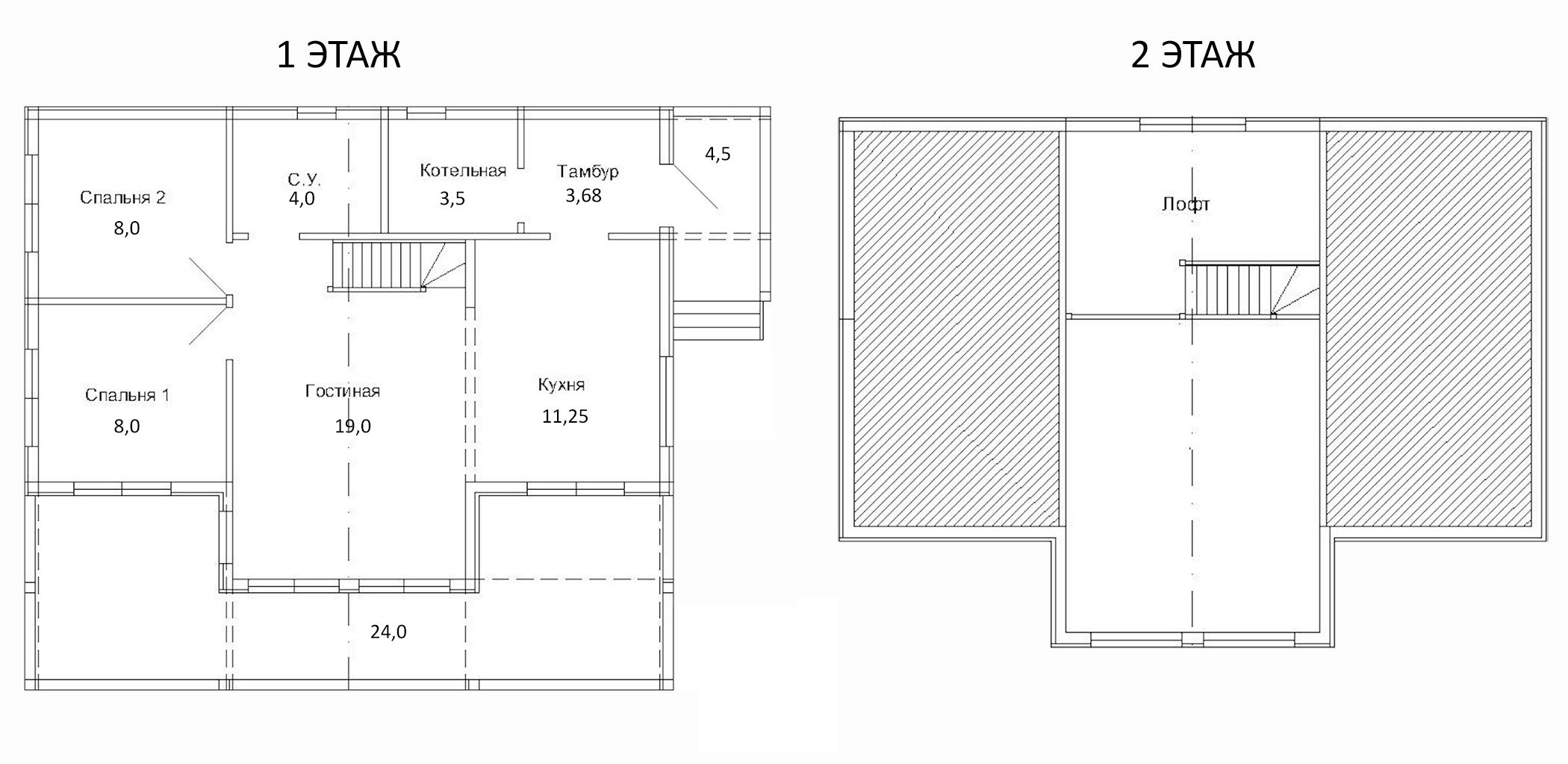 Планировка — Коттеджный поселок Мурава, 4-комн., 72 м²