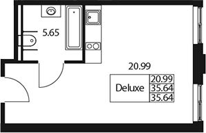 Планировка — Арт Плаза, Студия, 36 м²
