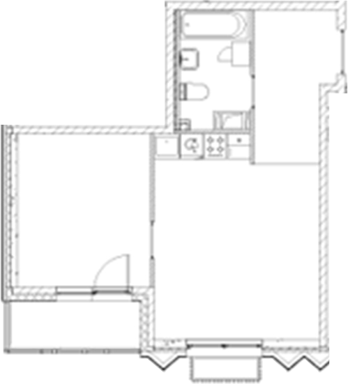 Планировка — RESPECT, 2-комн., 44 м²