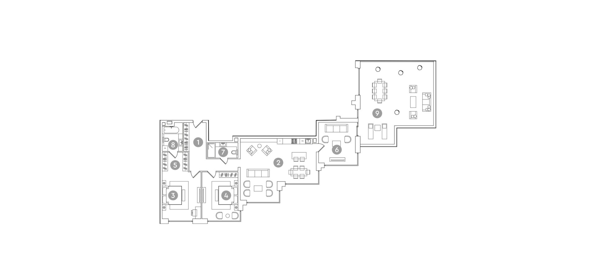 Планировка — RED 7, 4-комн., 141 м²