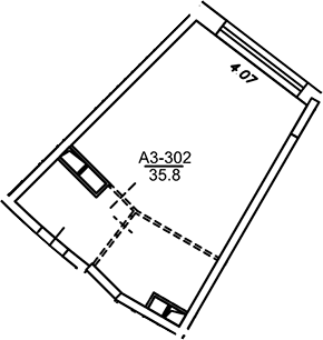 Планировка — Клубный дом Рублево, 1-комн., 36 м²