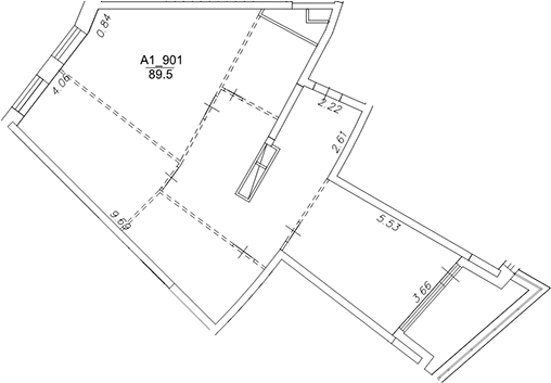 Планировка — Клубный дом Рублево, 1-комн., 90 м²