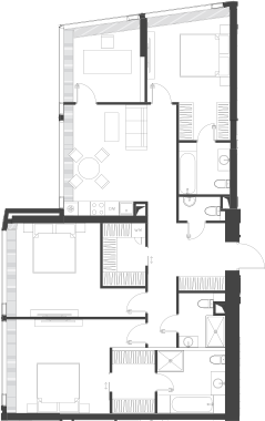 Планировка — Дом Дау, 1-комн., 130 м²