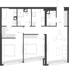 Планировка — Дом Дау, 1-комн., 84 м²
