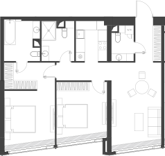 Планировка — Дом Дау, 1-комн., 82 м²