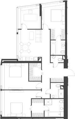 Планировка — Дом Дау, 1-комн., 130 м²