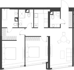 Планировка — Дом Дау, 1-комн., 84 м²