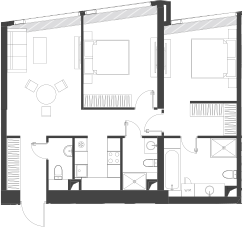 Планировка — Дом Дау, 1-комн., 81 м²