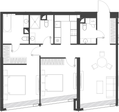 Планировка — Дом Дау, 1-комн., 84 м²