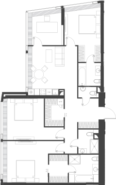 Планировка — Дом Дау, 1-комн., 130 м²